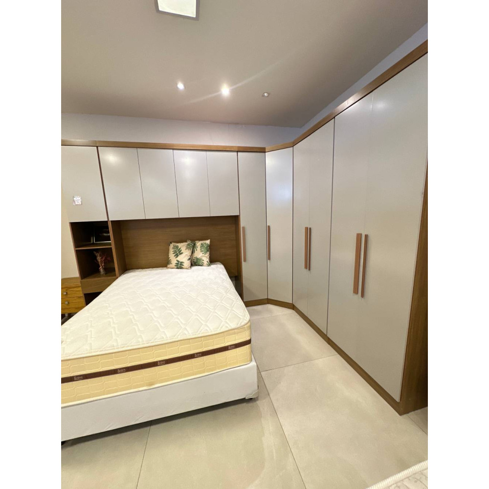 Guarda Roupa Modulado Rizon 005 Casal 6 Peças Novo Horizonte - Cinamomo/Off White