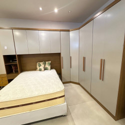 Guarda Roupa Modulado Rizon 005 Casal 6 Peças Novo Horizonte - Cinamomo/Off White