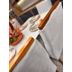 Mesa de Jantar Pedro 160x80 c/ 6 Cadeiras Genova Prata - Mel / Off White