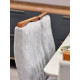 Mesa de Jantar Pedro 160x80 c/ 6 Cadeiras Genova Prata - Mel / Off White