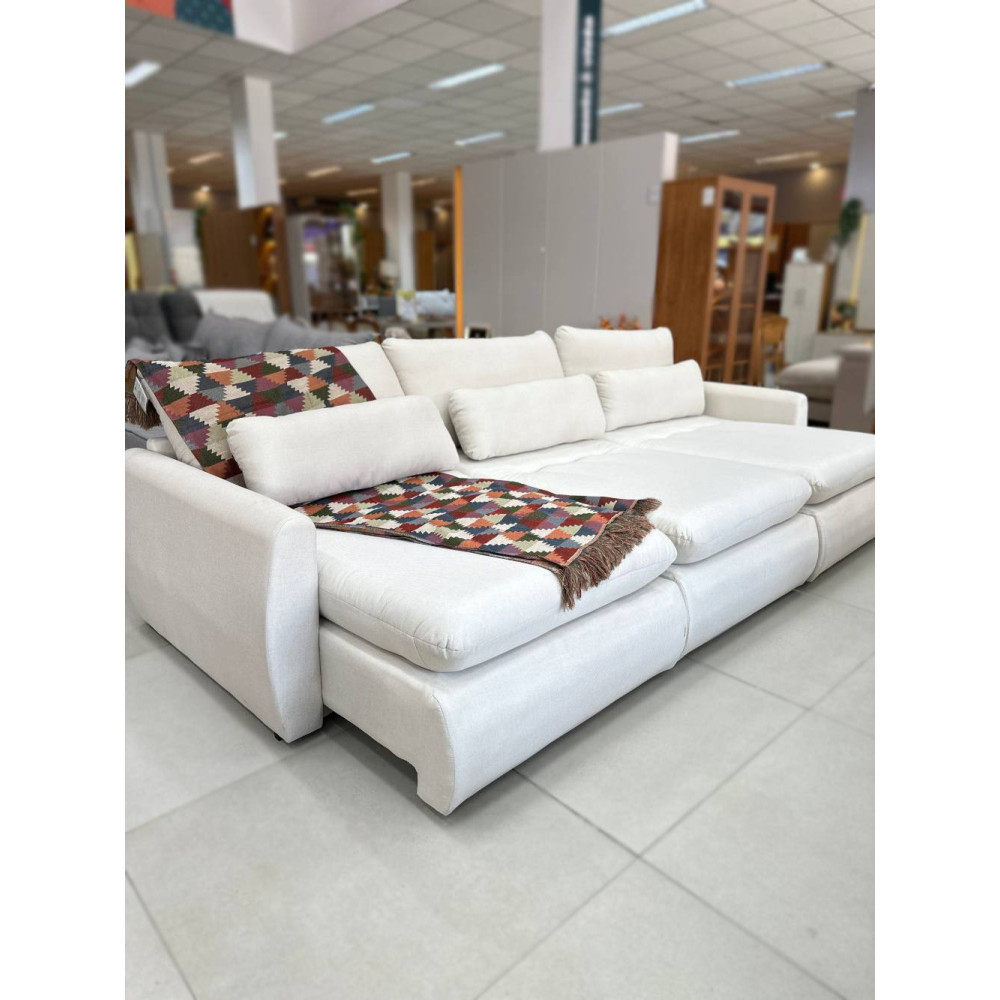 Sofá Cama Retrátil Amaranto 3m- Linho Bege