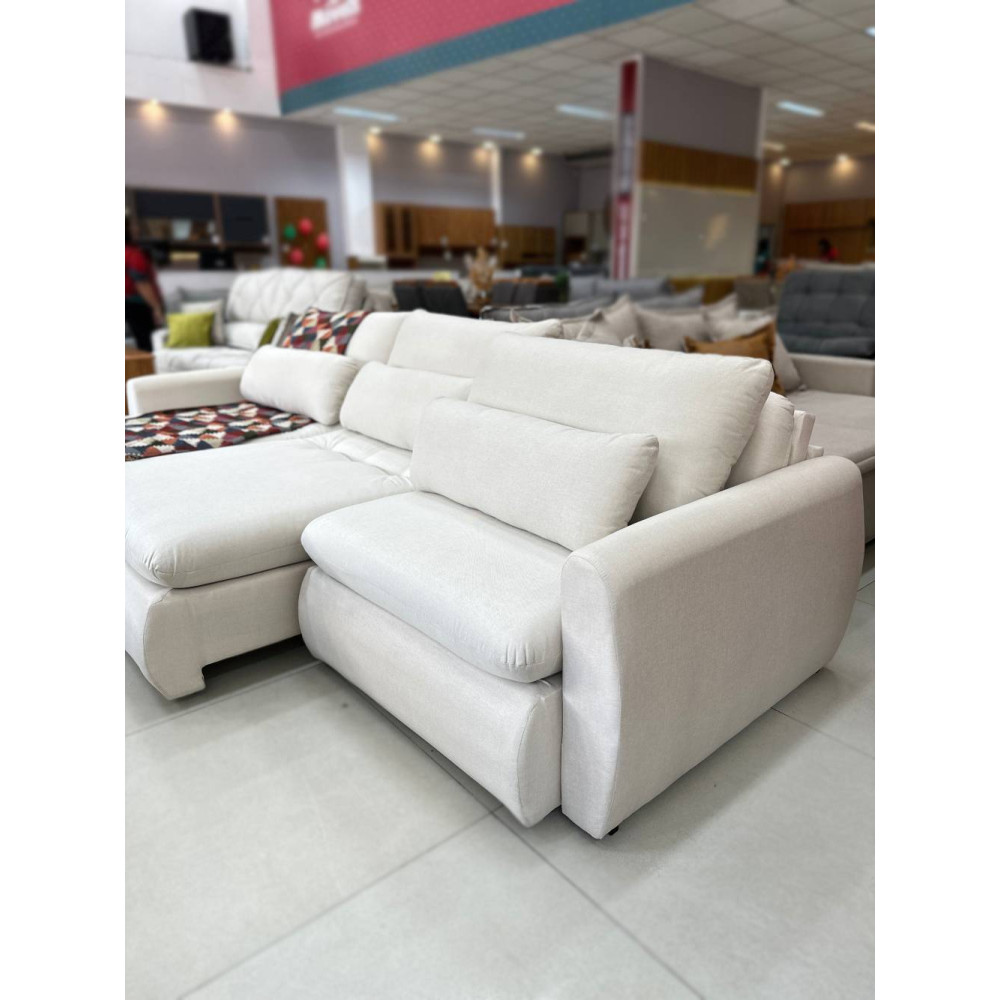 Sofá Cama Retrátil Amaranto 3m- Linho Bege