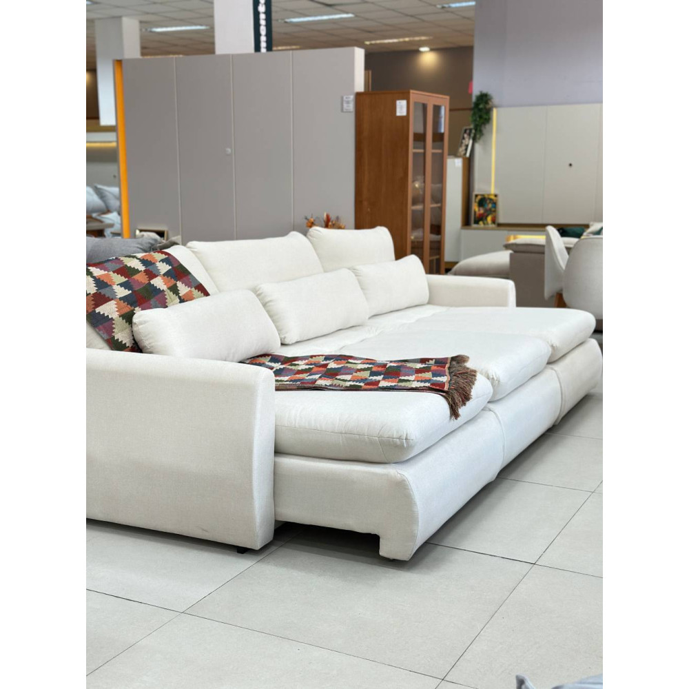 Sofá Cama Retrátil Amaranto 3m- Linho Bege