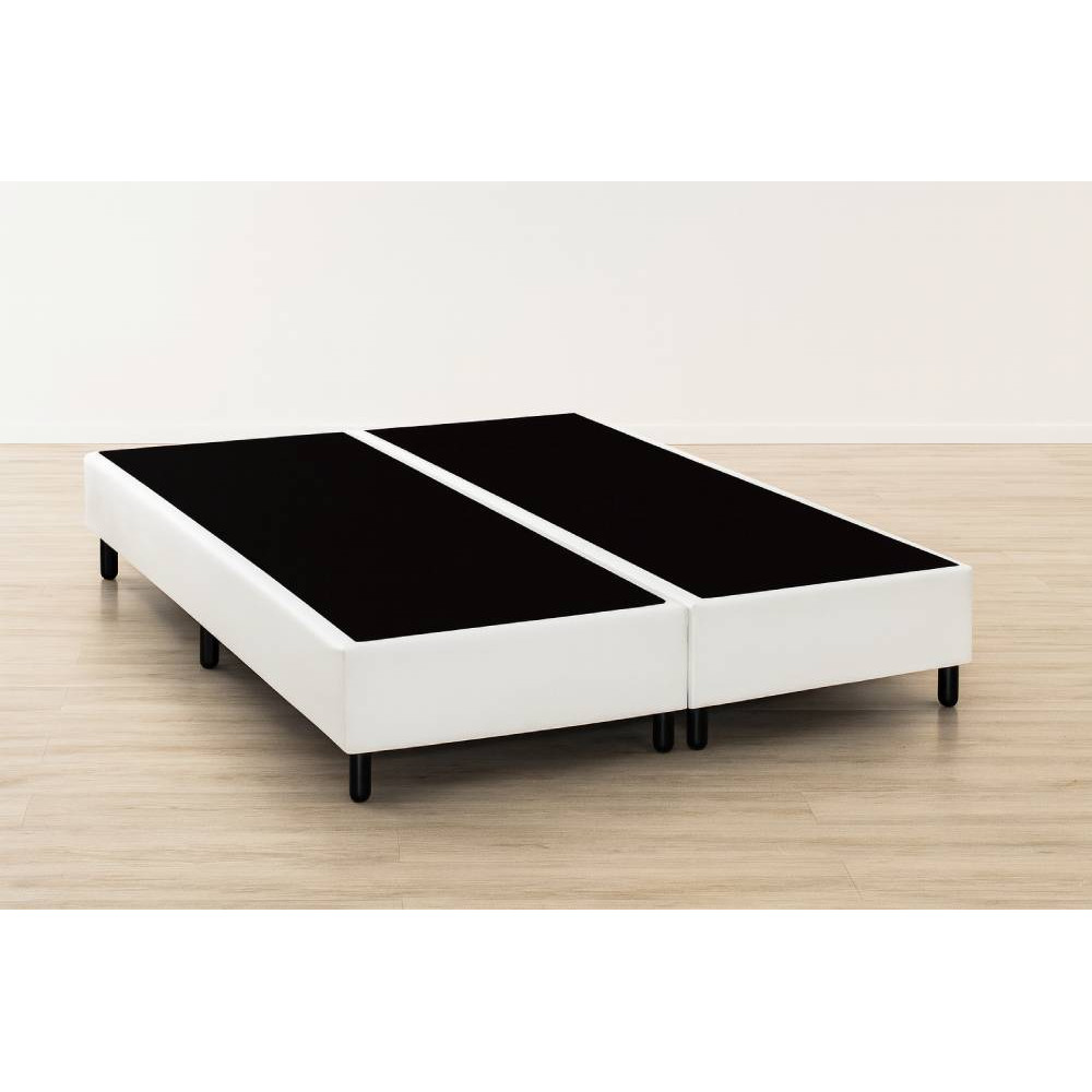 Base Box Queen Bipartido 79x198 Courino - Branco