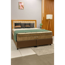Base Box Queen 158x198x30 Courino - Ortobom - Marrom + Colchão Star Ortopédico 30X1,98X1,58 - Queen- Anjos - Marrom Base Box Queen 158x198x30 Courino - Ortobom - Marrom + Colchão Star Ortopédico 30X1,98X1,58 - Queen- Anjos - Marrom
