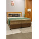 Base Box Queen 158x198x30 Courino - Ortobom - Marrom + Colchão Star Ortopédico 30X1,98X1,58 - Queen- Anjos - Marrom