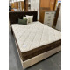 Base Box Queen 158x198x30 Courino - Ortobom - Bege + Colchão Star Ortopédico 30X1,98X1,58 - Queen- Anjos + Cabeceira Queen Madame – Veludo – Marrom