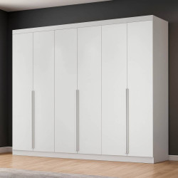 Guarda Roupa Casal Alvorada 6 Portas c/ 6 Gavetas - Branco 