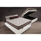 Cama Box Baú + Colchão Anjos Classic Superlastic Casal 138- Branca