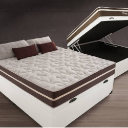 Cama Box Baú + Colchão Anjos Classic Superlastic Casal 138- Branca