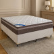 Colchão Ortobom Pantanal Superpocket Queen Molas Ensacadas 158x198x25 + Base Box Queen Bipartido 79x198 Courino - Branco