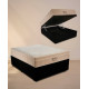Base Baú Casal Courino - Preta+ Colchão Ortobom Airtech Spring Pocket Casal 30x188x138