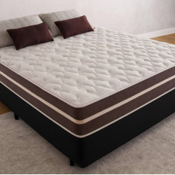 Cama Box Casal + Colchão De Molas – Anjos – Classic Superlastic 138cm- Preto