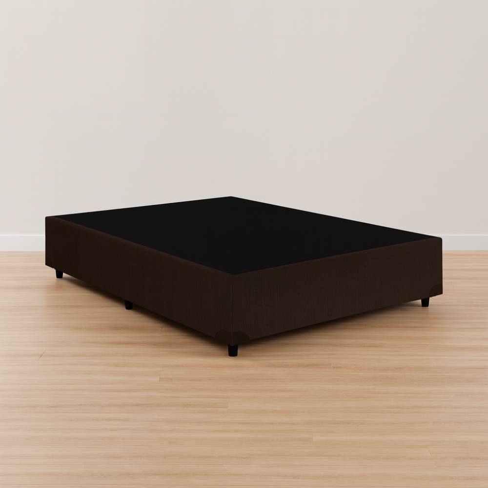 Base Cama Box Casal Courino - Marrom 