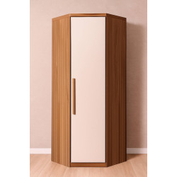 Guarda Roupa Rizon Módulo Canto Oblíquo 1 Porta Novo Horizonte - Cinamomo/Off White