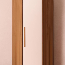 Guarda Roupa Rizon Módulo Canto Oblíquo 1 Porta Novo Horizonte - Cinamomo/Off White