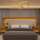 Cabeceira Innova com LED e Mesa de Cabeceira 140/160/195 -  Naturale /Off White 