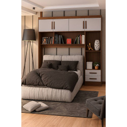 Guarda Roupa Modulado 4 Portas - Cinamomo/ Off White 