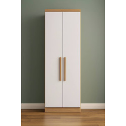 Guarda Roupa Rizon Módulo 2 Portas 3 Gavetas Novo Horizonte  - Cinamomo/Off White