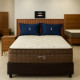 Kit - Cabeceira Casal 1,40 Ripado Detroit - Nature + Base Cama Box Casal Courino + Colchão Star Ortopédico 30x188x138 - Casal - Anjos - Marrom