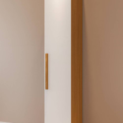 Guarda Roupa Rizon Módulo 1 Porta Novo Horizonte - Cinamomo/Off White