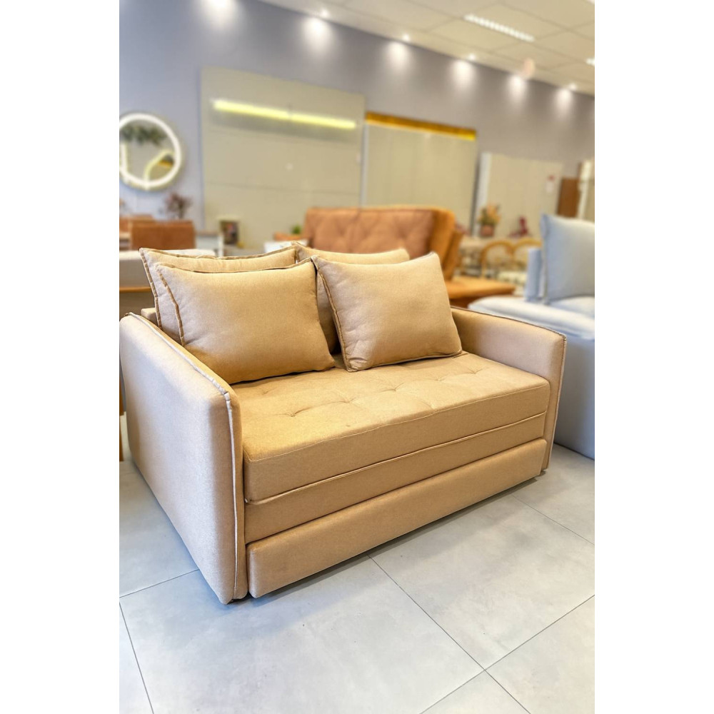 Sofá Cama Noronha 1,55m - Linho Bege