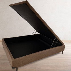 Base Baú Carioca Casal Linho- Marrom