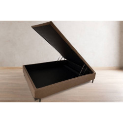 Base Baú Carioca Casal Linho- Marrom