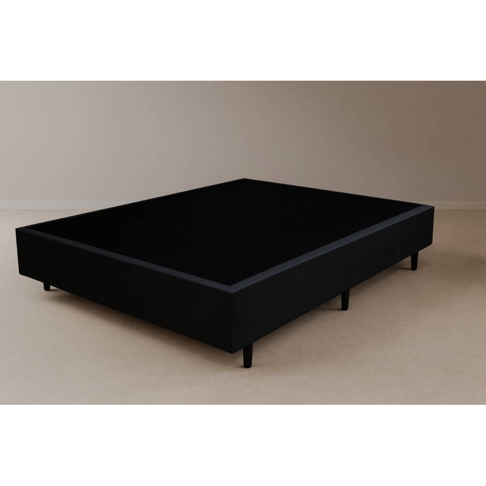 Base Cama Box Casal Courino – Preto