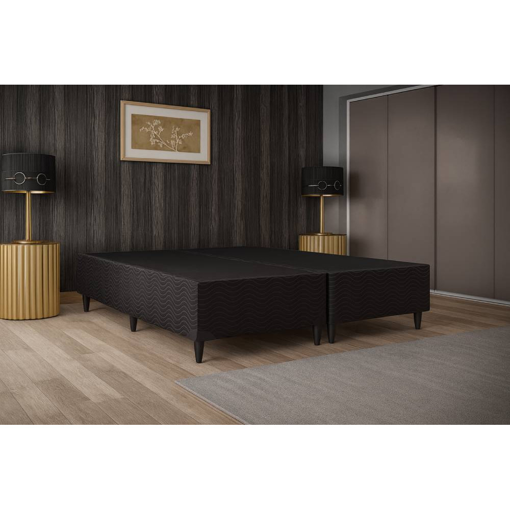 Box Bipartido Light Queen 158X198X24 – Ortobom - Preto