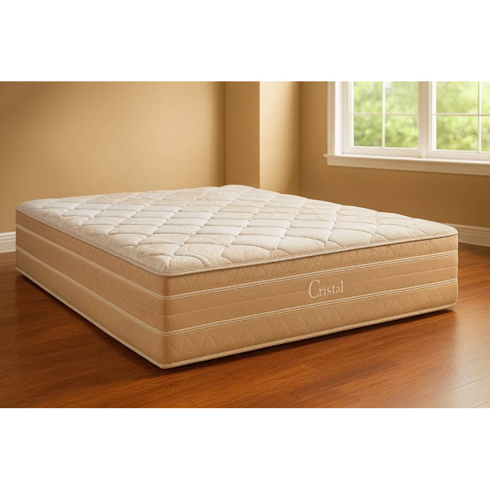 Colchão Casal Molejo Cristal c/ Molas ensacadas 138x188x36cm - Bege