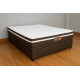 Base Baú Carioca Casal Courino - Marrom + Colchão Classic Casal com Molas Ensacadas 22x188x138cm
