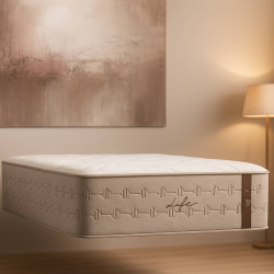 Colchão King Molejo Life c/ Molas ensacadas 193x203x33cm - Bege Colchão King Molejo Life c/ Molas ensacadas 193x203x33cm - Bege