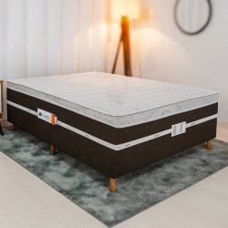Cama Box Conjugado Casal Livina Molas 138x188 Cama Box Conjugado Casal Livina Molas 138x188