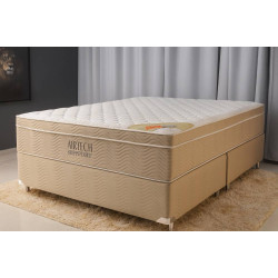 Base Cama Box Queen com Colchão Ortobom Airtech Spring Pocket Queen Base Cama Box Queen com Colchão Ortobom Airtech Spring Pocket Queen