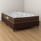 Cama Box Casal + Colchão Espuma Orthoface Polar 138x188x25cm - Marrom