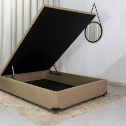 Base Baú Carioca Casal Linho- Bege