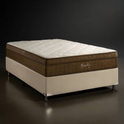 Base Cama Box Casal Courino - Bonaflex - Branco + Colchão Star Ortopédico 30x188x138 - Casal - Anjos - Marrom Base Cama Box Casal Courino - Bonaflex - Branco + Colchão Star Ortopédico 30x188x138 - Casal - Anjos - Marrom