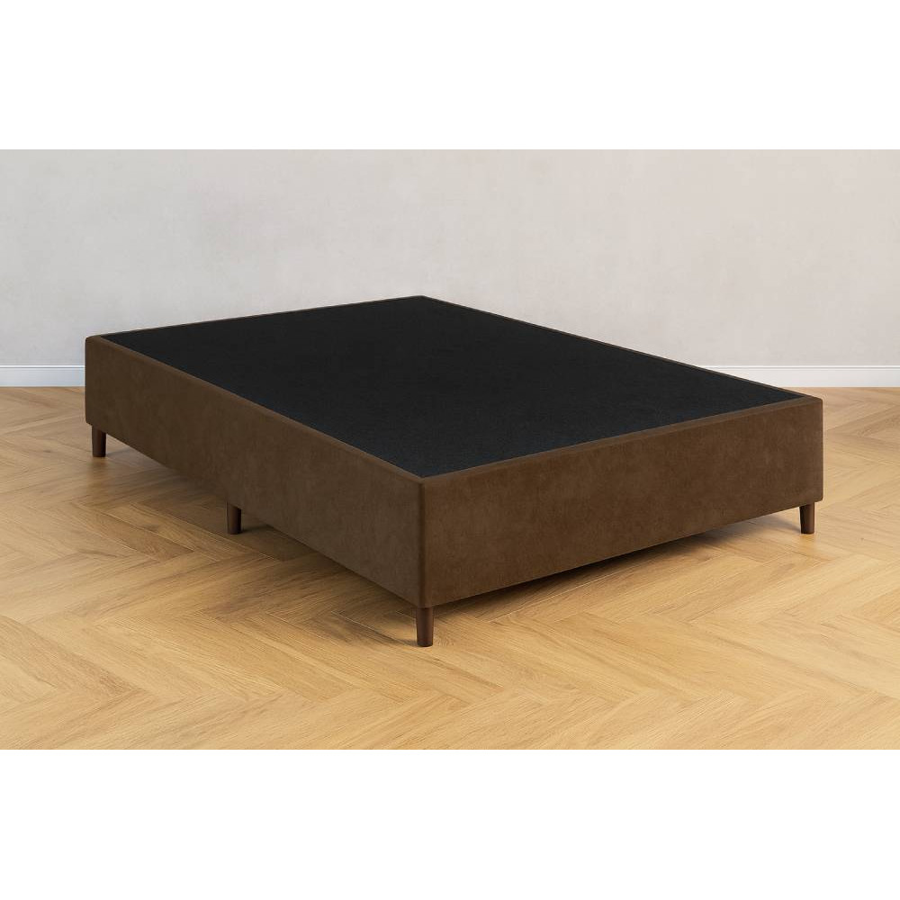 Base Cama Box Casal Somiê Polar 138x188x38 - Marrom