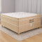 Base Box Casal 138x188x30 Sommier Camurça - Ortobom - Bege + Colchão Ortobom Airtech Spring Pocket Casal 30x188x138