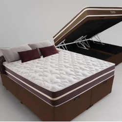Cama Box Baú Queen + Colchão Anjos Classic Superlastic Queen- Marrom Cama Box Baú Queen + Colchão Anjos Classic Superlastic Queen- Marrom
