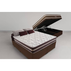 Cama Box Baú Queen + Colchão Anjos Classic Superlastic Queen- Marrom Cama Box Baú Queen + Colchão Anjos Classic Superlastic Queen- Marrom