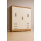 Guarda Roupa Casal Paris 6 Portas 6 Gavetas - Cinamomo/off White 