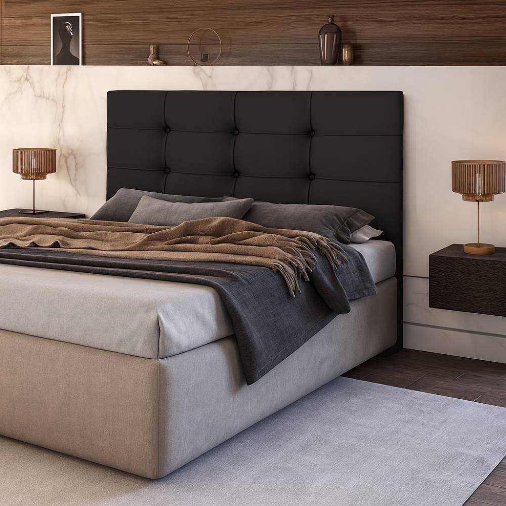 Cabeceira Cama Box Queen 1.60 Eslovênia - Preto