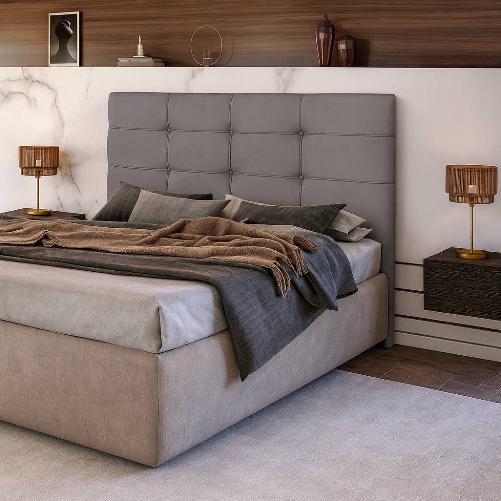 Cabeceira Cama Box Queen 1.60 Eslovênia - Cinza