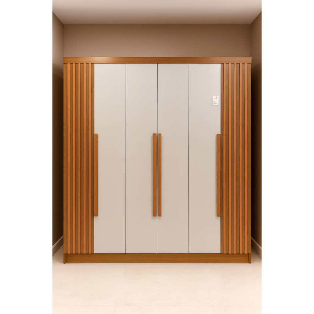 Guarda Roupa Denver 6 Portas  - Nature/Off White
