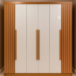 Guarda Roupa Denver 6 Portas  - Nature/Off White Guarda Roupa Denver 6 Portas  - Nature/Off White