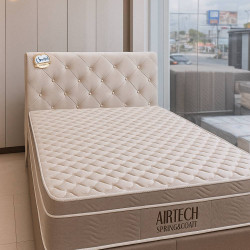 Kit - Base Box Casal 138x188x30 Courino - Ortobom - Bege + Colchão Ortobom Airtech Spring Pocket Casal 30x188x138 + Cabeceira Casal Madame – Veludo – Bege Kit - Base Box Casal 138x188x30 Courino - Ortobom - Bege + Colchão Ortobom Airtech Spring Pocket Casal 30x188x138 + Cabeceira Casal Madame – Veludo – Bege
