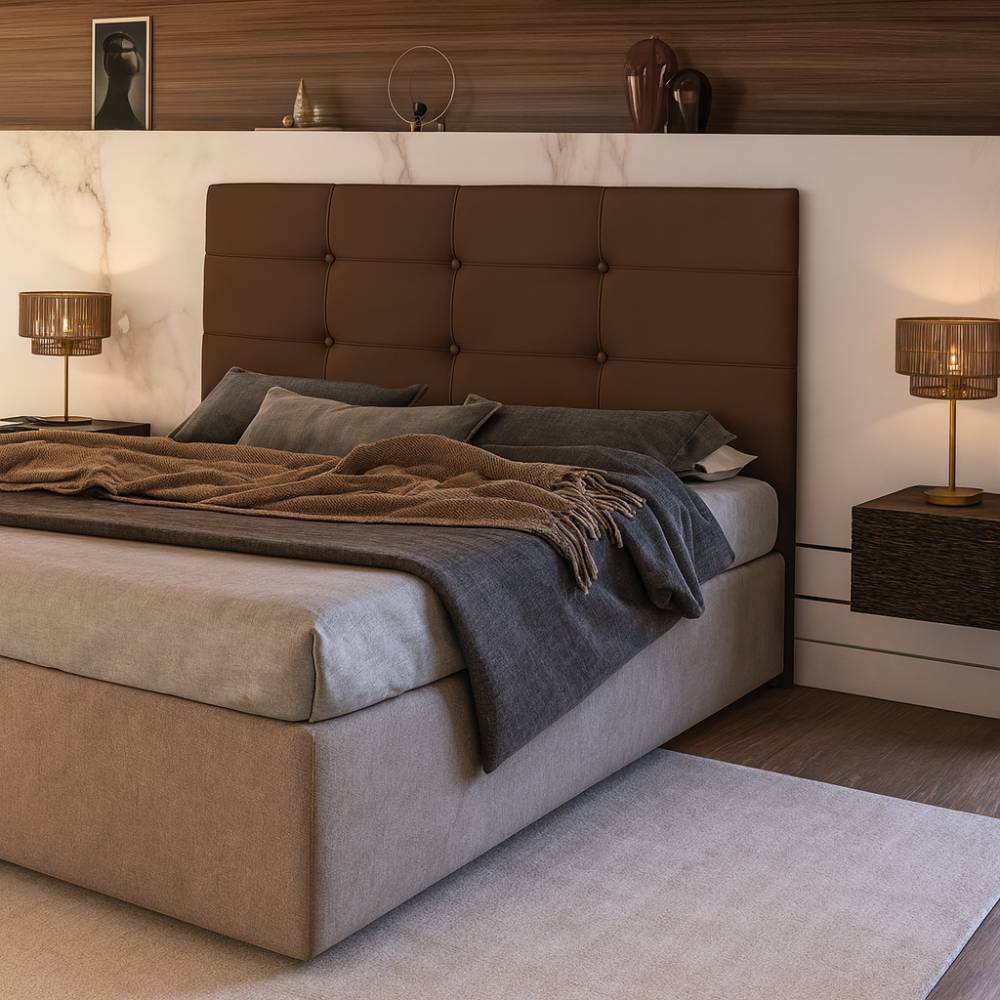 Cabeceira Cama Box Casal 1.40 Eslovênia - Marrom