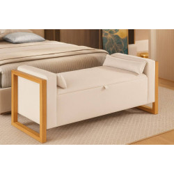 Recamier Baú Imperial Queen 150cm - Bege Recamier Baú Imperial Queen 150cm - Bege